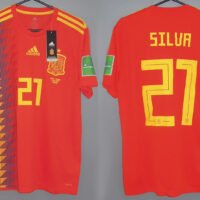 esp2018silva1M Spain David Silva Jersey 2018 World Cup vs Russia