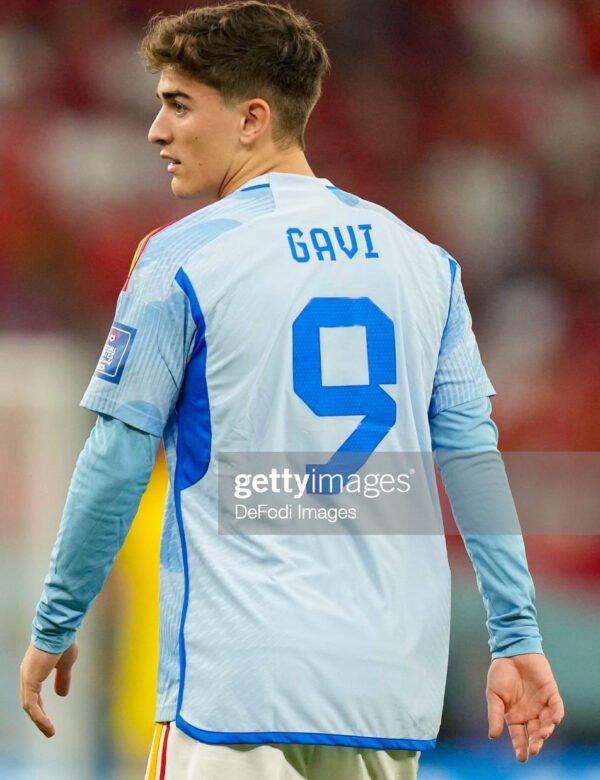 Spain Gavi Jersey 2022 World Cup vs Morocco
