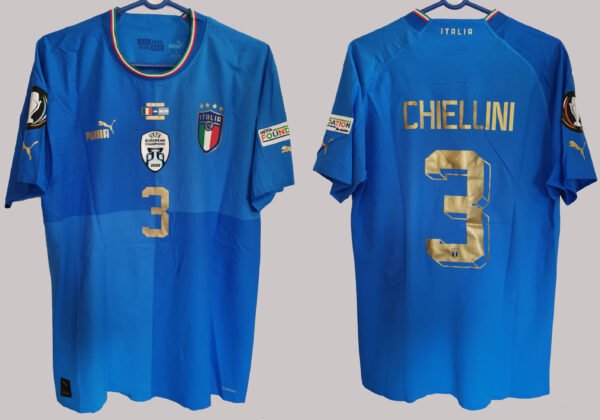 Italy Chiellini Jersey 2022 Player Issue Finalissima