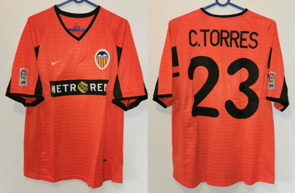 Valencia Curro Torres Jersey 2001/02 La Liga